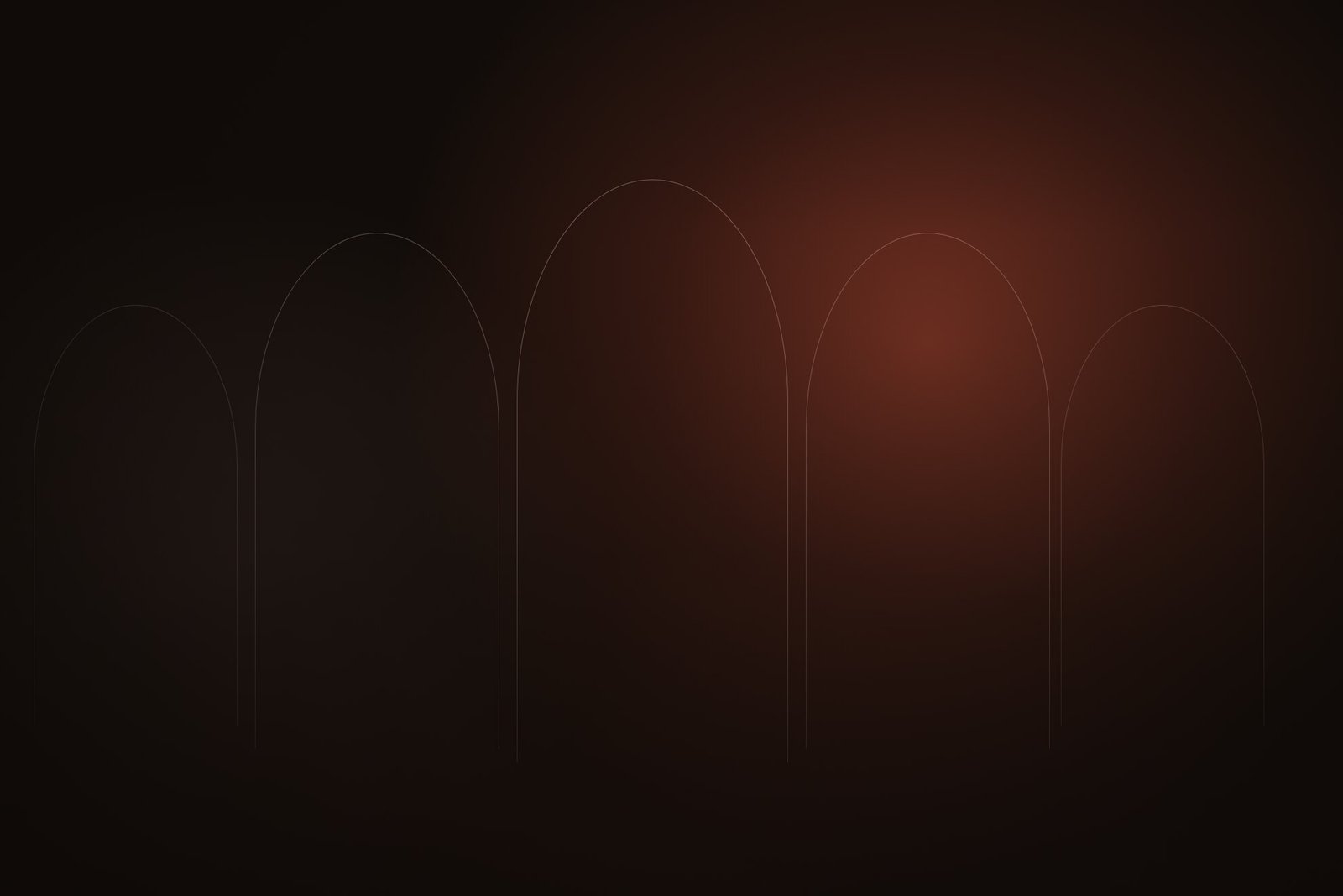 Arched mirrors under the signature red light at The Heated Mat, Moreno Valley
